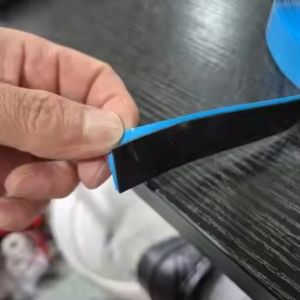 Buy cheap 1mm Thickness Black PE Foam Tape with Acrylic Adhesive and Blue Liner for Easy to Move Applications from wholesalers