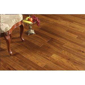 Buy cheap solid American hickory hardwood flooring with distressed finishings from wholesalers
