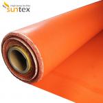 Buy cheap 0.72mm Red Silicone Coated Fiberglass Fabric Flexible Ductwork Connector Material from wholesalers