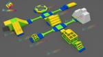 Buy cheap Outside Event Inflatable Combo Floating Water Park Custom Color Enviroment - Friendly from wholesalers