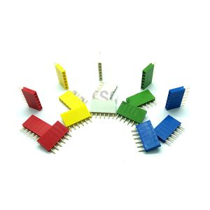 62pcs Colored 2.54mm Single Row Straight Pin Header Female Socket PCB Board