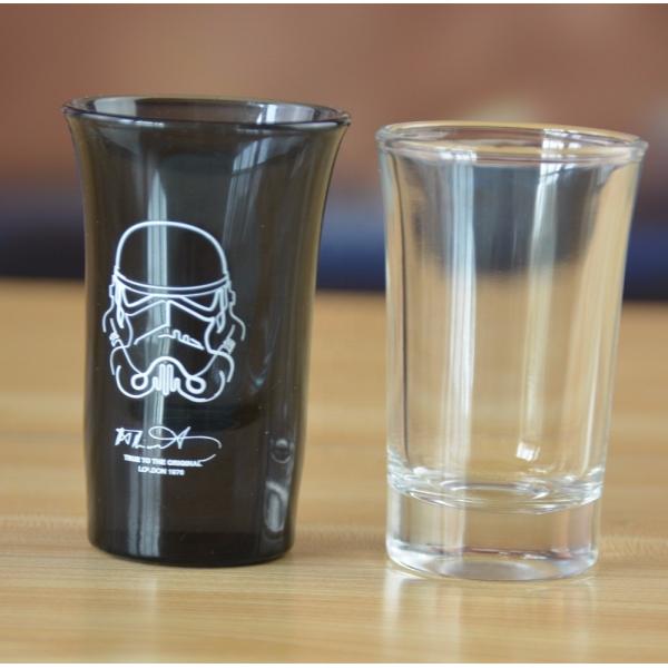 Quality Logo Printed Clear  Unique Shot Glasses With Color Decal for sale
