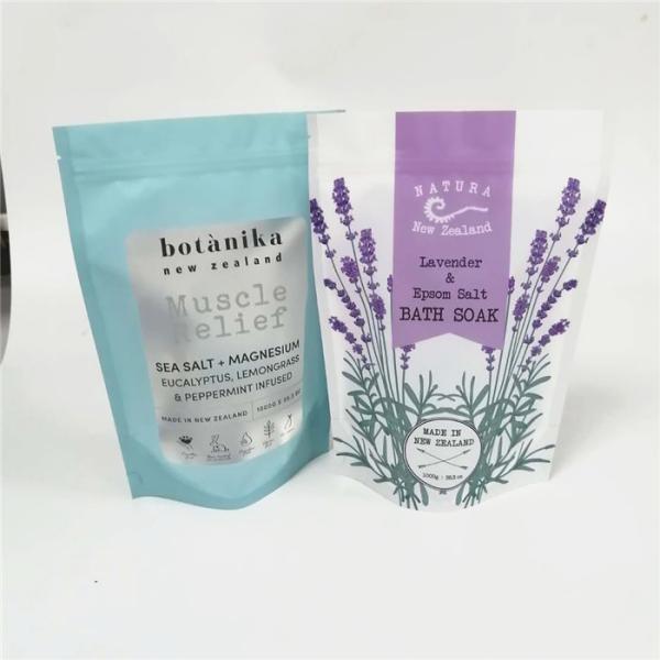 Quality Ocean Sea salt Plastic Pouches Packaging Self Standing Resealable Custom Logo for sale