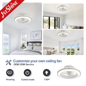 6 Speed Choice LED Ceiling Fan with Starry Pattern and 3 Color LED Light Made of