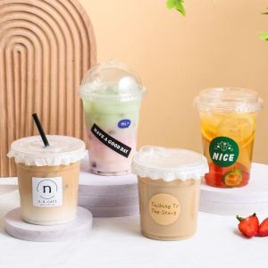 Buy cheap Disposable Transparent Pet Plastic Cup Custom Logo Iced Coffee Cup from wholesalers