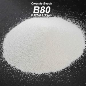 China Ideal Spherical Shape Ceramic  Blasting Media B40 B60 B80 B100 For Metal Surface Finish on sale