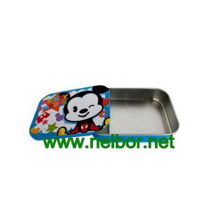 China rectangular shape candy tin box with sliding lid on sale