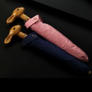 Buy cheap Black Walnut Wood Handle Umbrella Women Carved Umbrella Waterproof from wholesalers