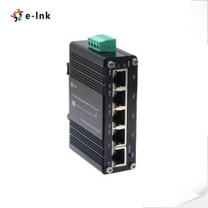 Mini Industrial Managed 4-Port 10/100/1000BASE-T 802.3at PoE + 1-Port 10/100
