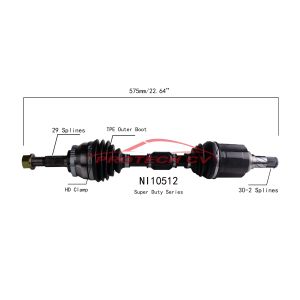 Buy cheap NI10512 CV Axle Assembly Heavy Duty Clamp TPEE Boot  Cold Forging Grinding Process Technology EXTREME Weather Unit from wholesalers