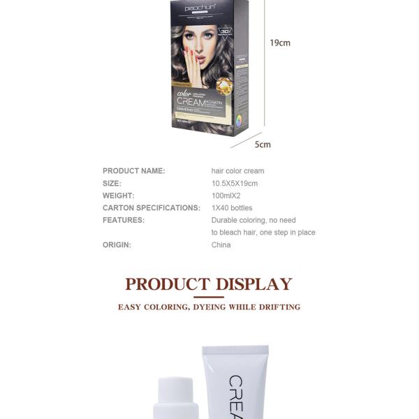 Ammonia Free Hair Color Cream For Covering White Hair Multi Stage Color 100ml