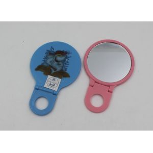 Buy cheap Mini Cute Round Travel Makeup Mirrors With Folding Handle For Children from wholesalers