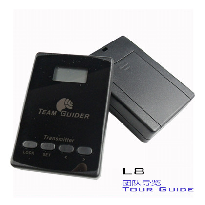 Quality cheap L8 black Tour Guide Audio System Transmitter And Receiver For Team Traveling for sale