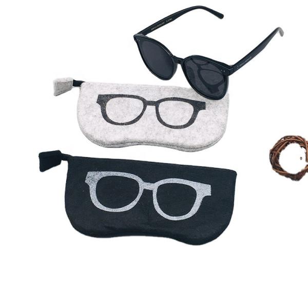 Quality Small Irregular Shape Felt Glasses Pouch Good Protective Properties for sale