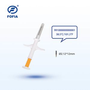 Buy cheap ISO Transponder Microchip For Pet Identification And Temperature Monitoring With Temperature Sensor And FOFIA Patent Chip from wholesalers