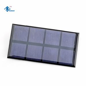 2V Customized Small Epoxy Solar Panels ZW-8343 Transparent 0.48W Poly Silicon