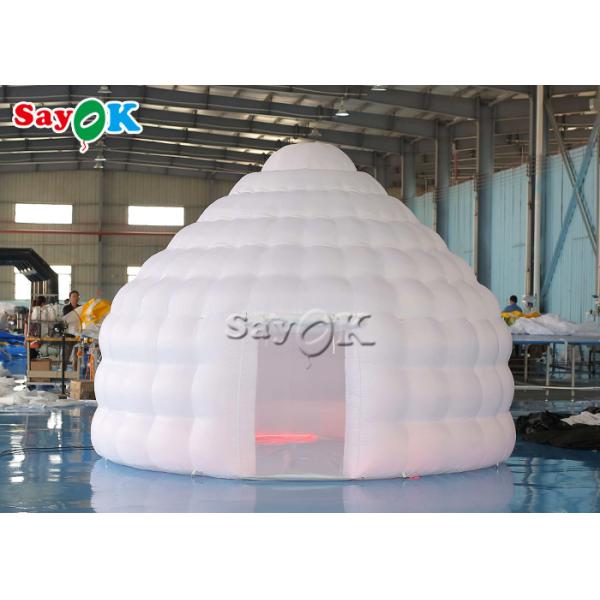 Inflatable Igloo Tent 4m 13ft Led Lighting Igloo Inflatable Dome Yurt Tent For Outdoor Camping