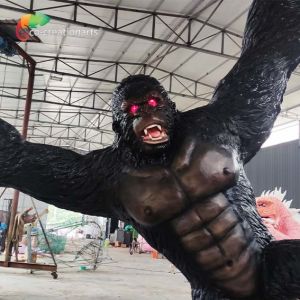 Customizable Moveable Animatronic Gorilla For Theme Park Remote Control