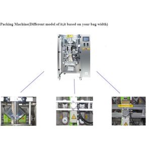 Potato Chips Puffed Food Pillow Packaging Machine Vertical 55bags/Min