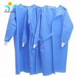 Buy cheap Disposable Blue SMS unisex hospital gowns Nonwoven With Knitted Cuff from wholesalers
