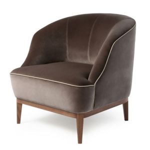 Buy cheap Custom Star Hotel Guest Exclusive Armchair With Fabric Option And Wood Legs from wholesalers