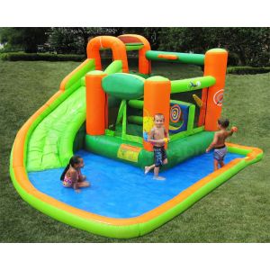 0.55mm Tarpaulin Plato Pool Slide Inflatable Water Parks
