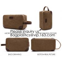 Buy cheap Natural Hemp Branded Cosmetic Bags,Custom Genuine Leather Travel Cosmetic Bag product