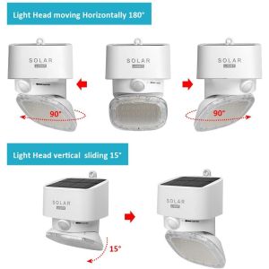 Buy cheap 2000LM Gutter Mount Solar Motion Light / 4000K Solar Security Lights Dusk To Dawn from wholesalers