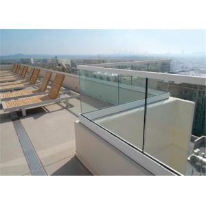 Buy cheap Glass Terrace Building Railing Commercial Glass Balustrade Aluminum U Channel Handrail Flooring Mounted from wholesalers