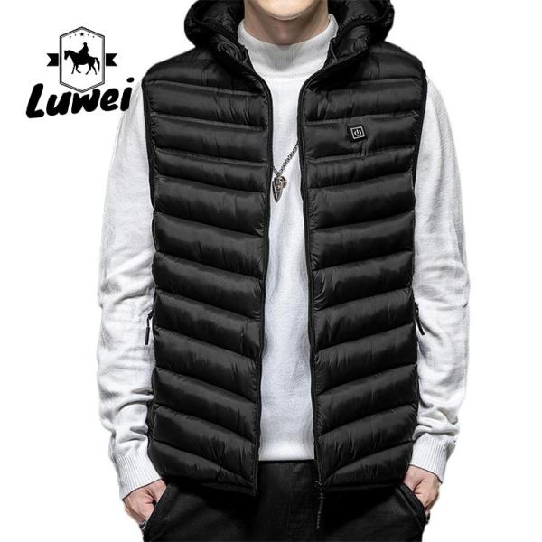 Custom Classic Men Clothing Sleeveless Utility Waistcoats Hooded Quilted Warm