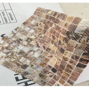 Buy cheap Brown Square Seashell Mosaic Wall Tile , Mother Of Pearl Mosaic Tile Backsplash from wholesalers