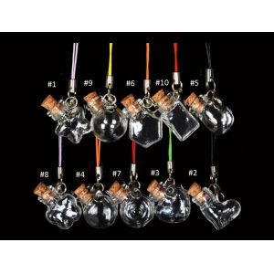 China Mini Irregular Vials/ Clear Glass Jars Bottles with Cork Stoppers for Arts & Crafts, Projects, Decoration on sale