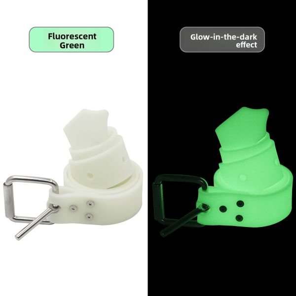 Quality Wholesale 1.3M 1.5M Fluorescent Quick Release Silicone Freediving Weight Belt For Spearfishing
 for sale