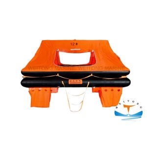 A Pack Type Marine Life Raft 12 Man Capacity MSC.47 Standard For Emergency