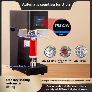 Buy cheap 2025 Semi Automatic Plastic Can Seamer Machine Beer Can Lid Seamer Machine Tin Can Pressure Sealing Machine for Soda Bubble Tea from wholesalers