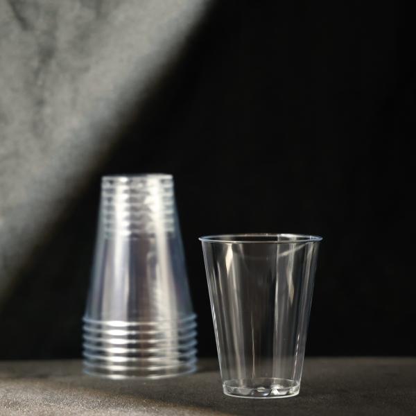 8 Oz Round Disposable FDA PS Plastic Cups with Custom Logo Print