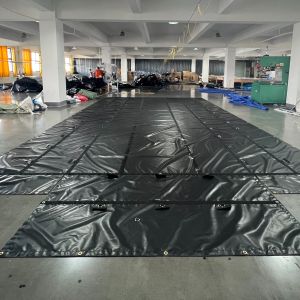 Buy cheap 3 Set D-Ring 18oz Vinyl Flatbed Lumber Tarp 20x20 Heat Insulation from wholesalers