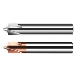 Buy cheap 4-Flute Tungsten Carbide End Mill with 55-Degree Internal Radius and nACo4 Coating for CNC Machining from wholesalers