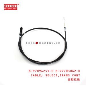 Buy cheap ISUZU 4HF1 4HG Transmission Control Select Cable  8970942510 8972030620 from wholesalers