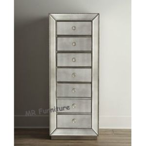 Buy cheap Antique Tall Mirrored Chest Of Drawers Excellent Hand Made Technique product