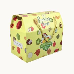 Collapsible Fruit Corrugated Cardboard Box With Handle Portable