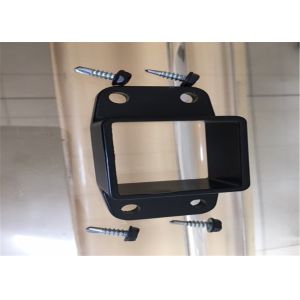 Black powder coated spear top steel picket security fence