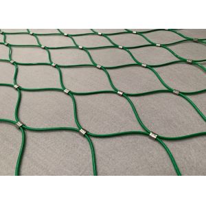 SS304 Safety Protection Flexibility Stainless Steel Rope Mesh With Ferrule