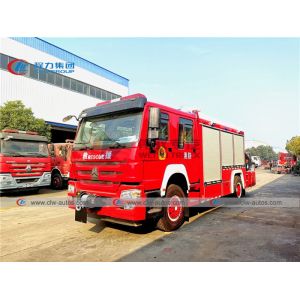 Buy cheap Howo 6 Wheel 290HP Firefighter Truck With 5T Knuckle Crane from wholesalers
