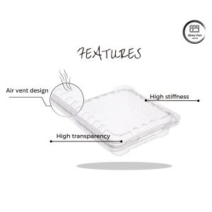 Buy cheap 125g RPET Blueberry Clamshell Containers Transparent Fruit Packaging Boxes Durable from wholesalers