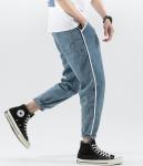 Buy cheap Small moq clothing manufacturers  11Z To 130Z Fabric Men Pants Light Blue Cropped Trousers With Pockets from wholesalers