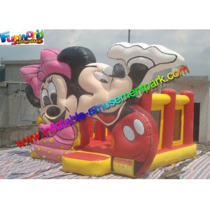 Mickey Mouse Commercial Bouncy Castles , Inflatable Bounce House With PVC