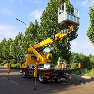 Buy cheap 27m aerial work platform hydraulic lift platform truck price from wholesalers