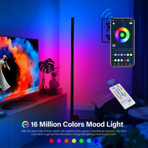 Buy cheap Customization New 150CM Modern Smart App control Standing RGB LED Corner Floor Lamp for Living Room from wholesalers