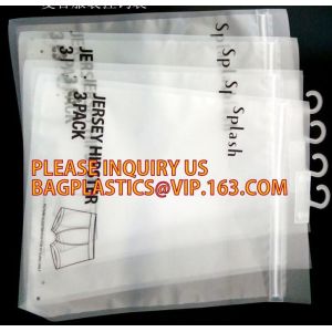 Buy cheap Self Seal Zip Lock Transparent Compound PP Sock bag， pp plastic zip lock bag with metal hang hole, hanger hook, frosted from wholesalers